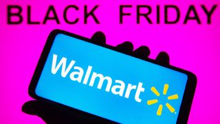 Walmart Black Friday deals logo on a smartphone