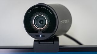 Emeet SmartCam S800 on top of a computer monitor