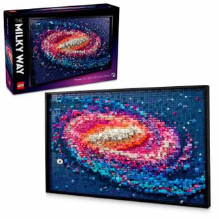 Lego Art The Milky Way and its box on a white background