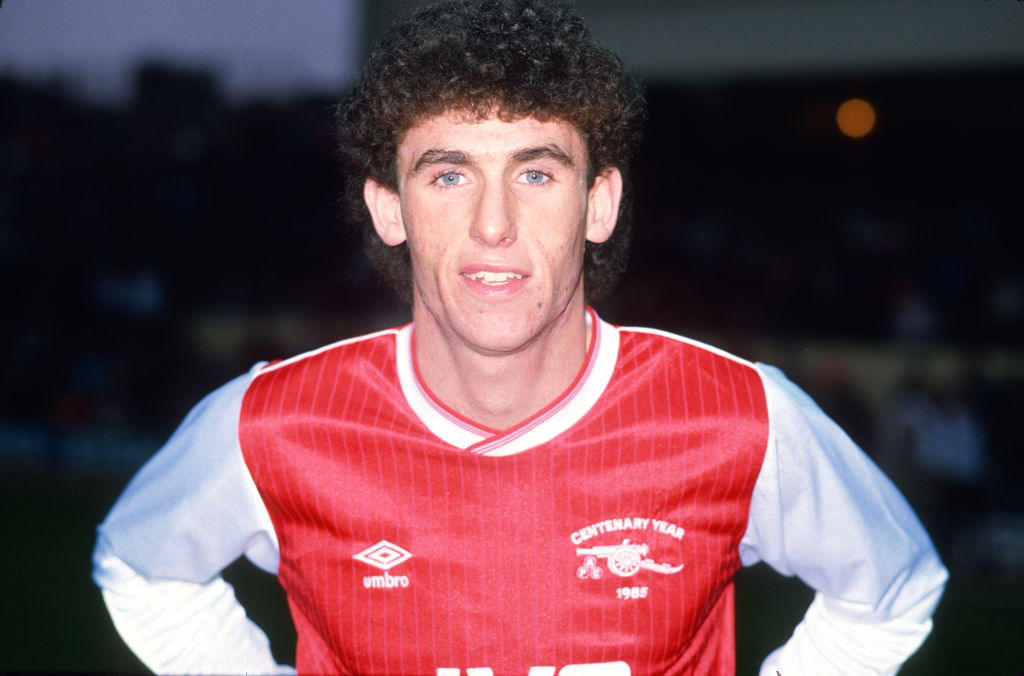 28 December 1985 - English Football Division One - Arsenal v Queens Park Rangers - Martin Keown of Arsenal. - (Photo by Mark Leech/Offside via Getty Images)