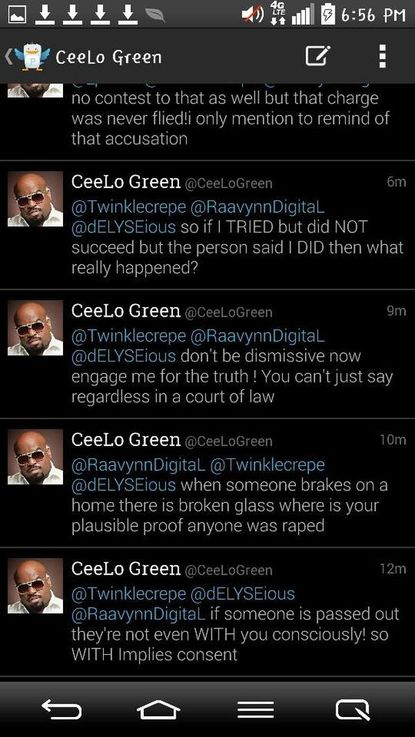 CeeLo Green: 'People who have really been raped remember'