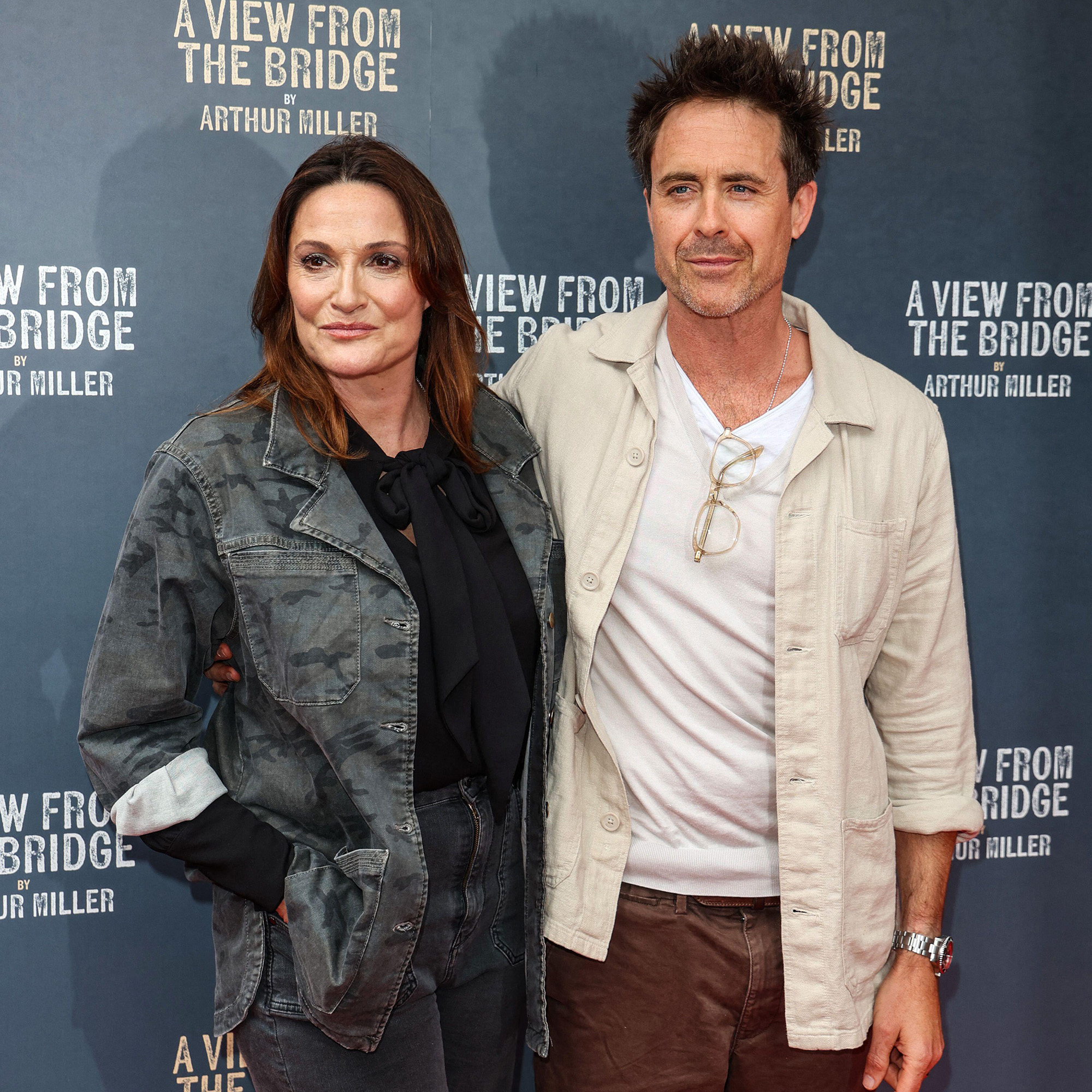 Sarah Parish and James Murray attend the press night for "A View From The Bridge" at the Theatre Royal Haymarket in London