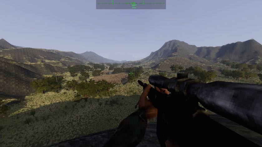 Dagger Directive screenshot of a sniper aiming out over a grassy landscape