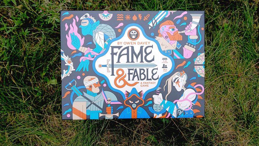 A top-down view of the Fame &amp; Fable box on grass