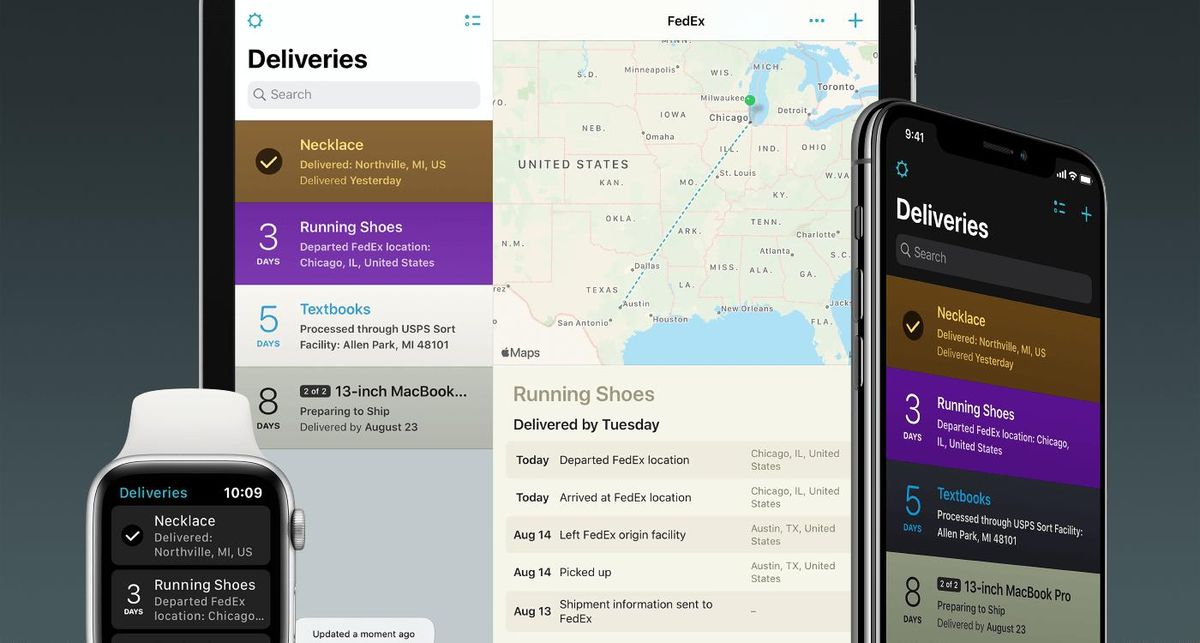 Deliveries on iPhone ipad Apple Watch