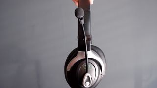 The AceZone A-Spire gaming headset on a grey background.