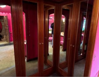 1970s wardrobes sub-divided from the Pink Bathroom