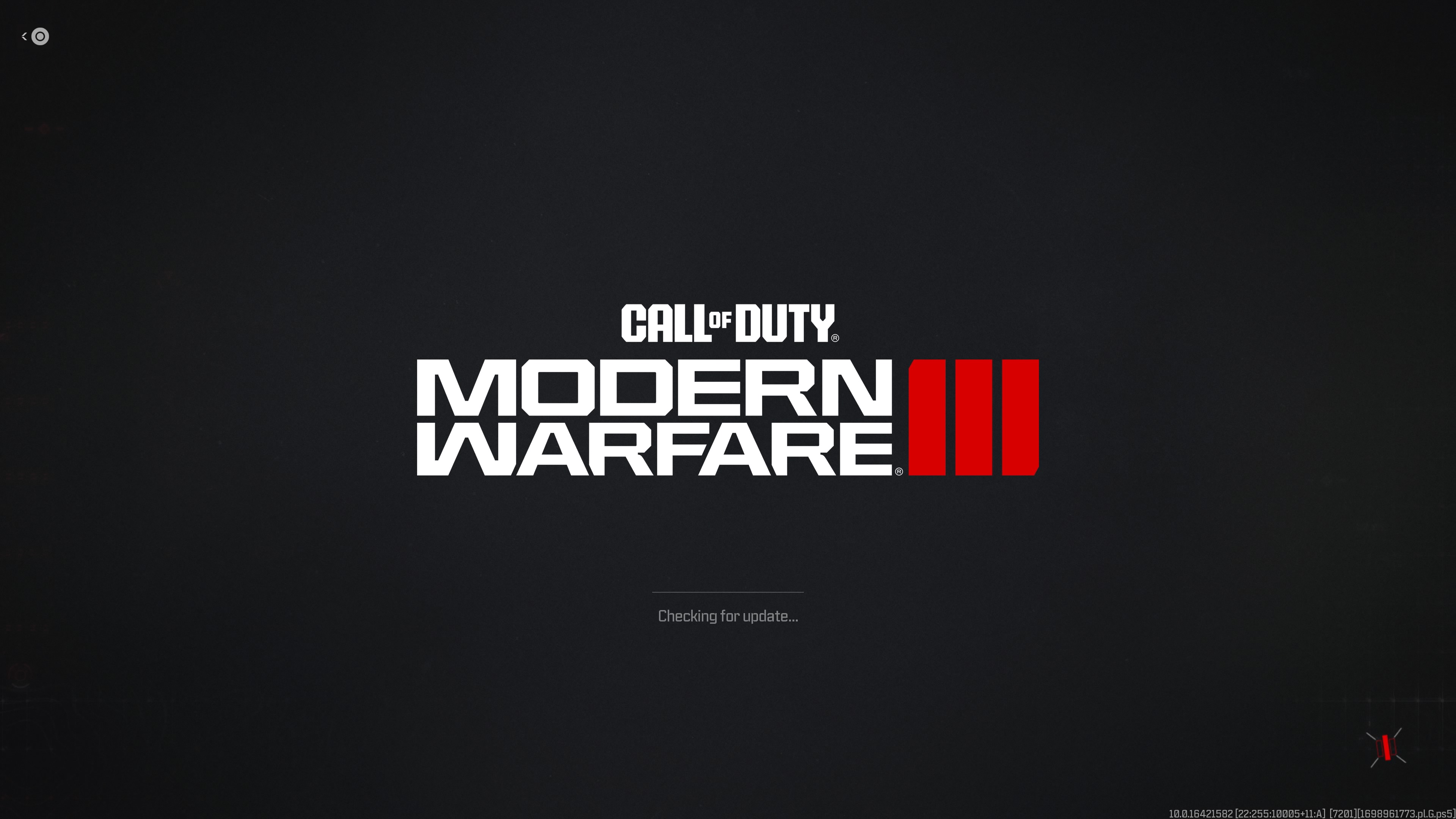 Pantalla de inicio de MW3