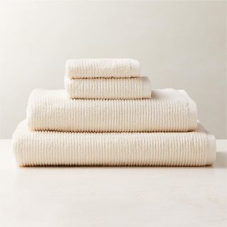 warm white towels