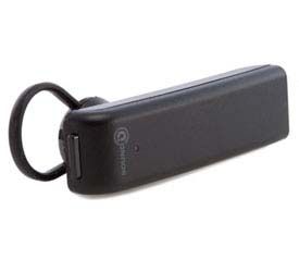 This image shows the Sound ID 400 Bluetooth headset. The wireless headset has an adequate sound quality and a sleek design.