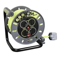 Masterplug Pro-XT Four Socket Open Cable Reel Extension Lead