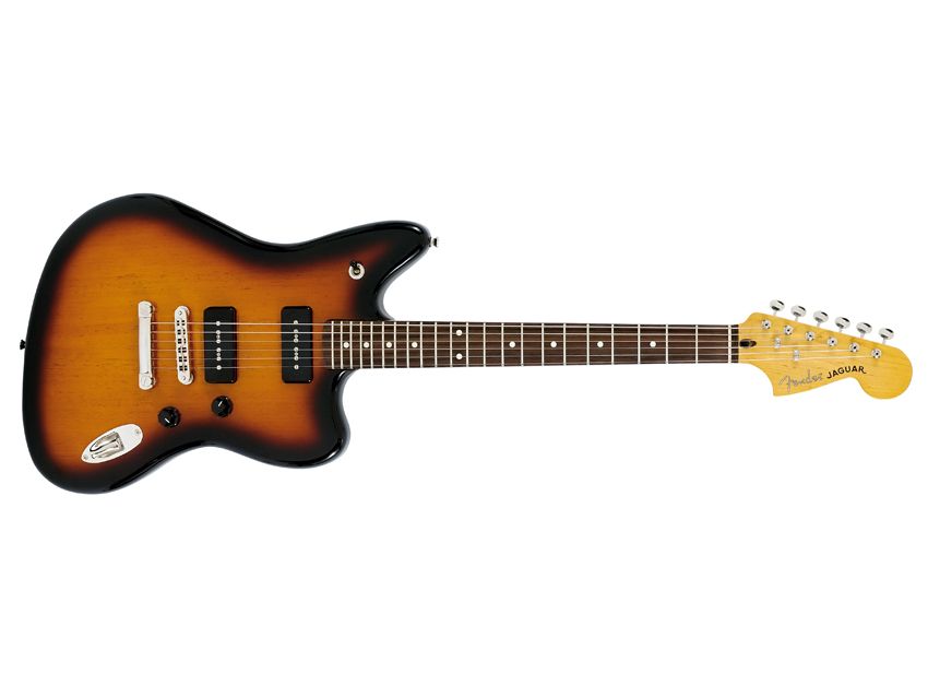 We love this Jag, but hate that Strat-style jackplate.