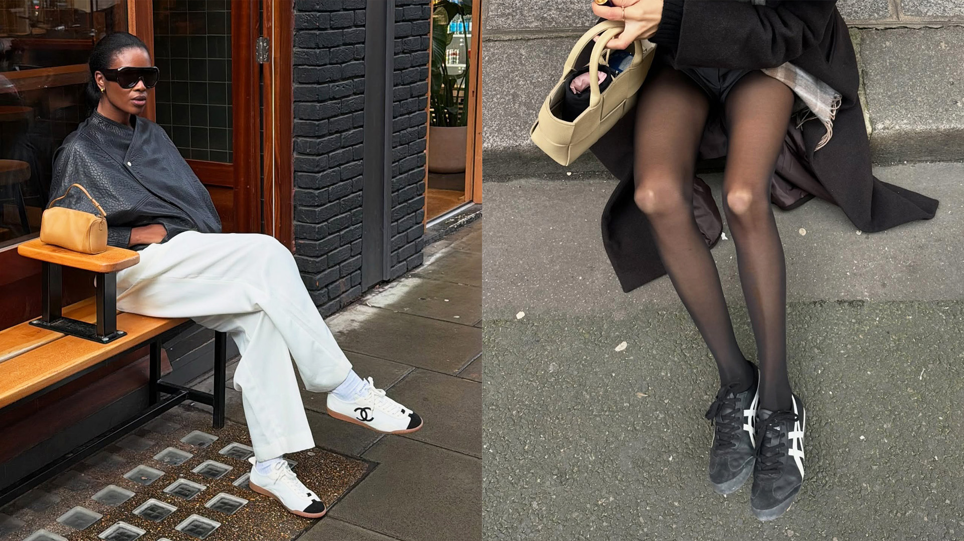 Influencers wearing sneakers