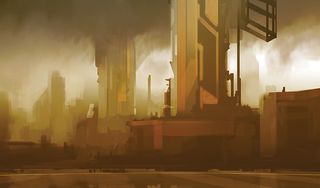 Industrial environment painting takes shape with a yellow ochre base colour