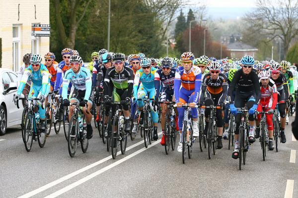 The peloton was hardly inspired to chase with the cold weather