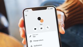 A screenshot of a group chat details page in Google Messages