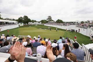 The 17th at Memorial Park Golf Course during the Houston Open in 2024