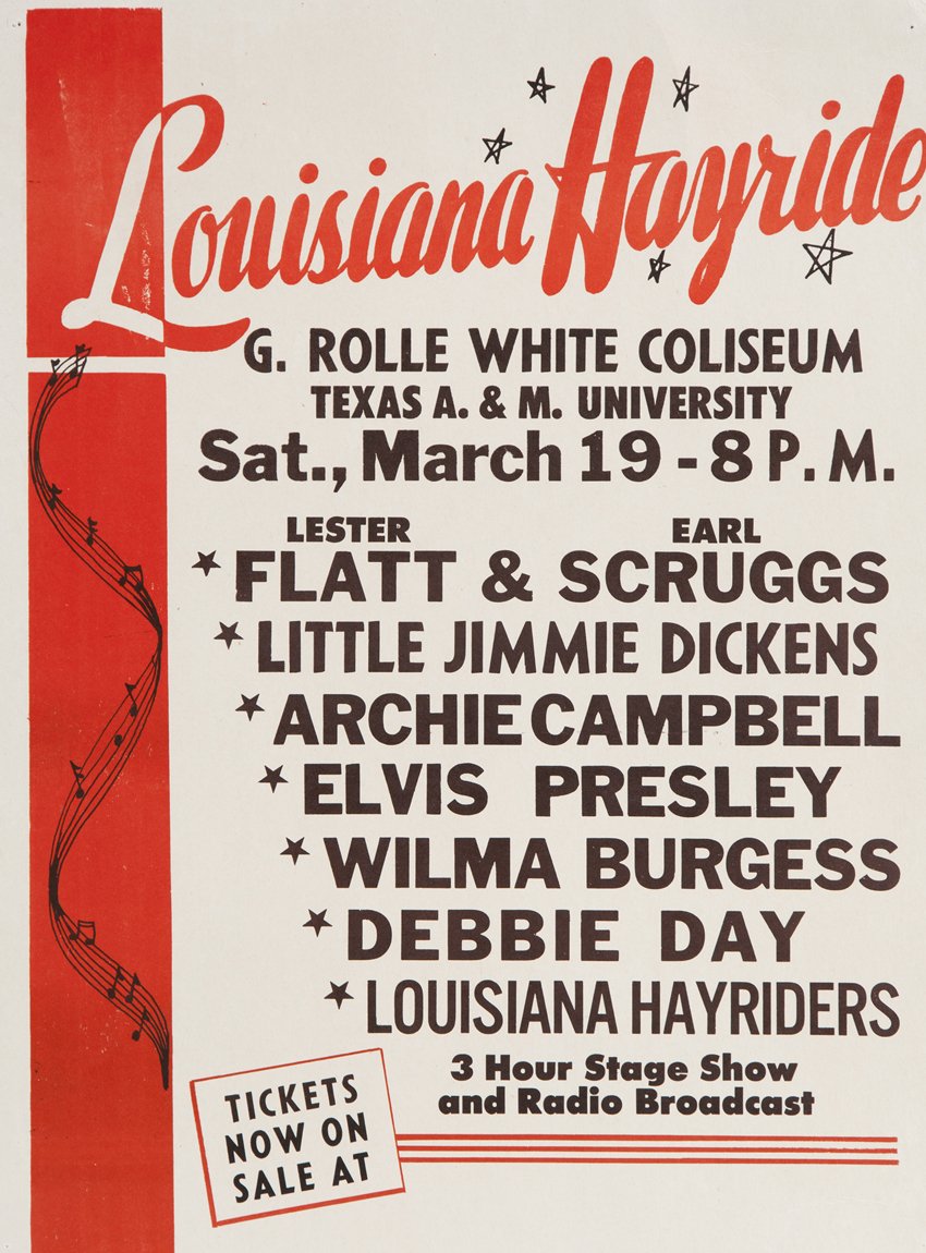 Elvis Presley Louisiana Hayride Concert Poster