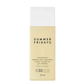 simple skincare routine - Summer Fridays Shadedrops Broad Spectrum SPF30 Mineral Milk Sunscreen