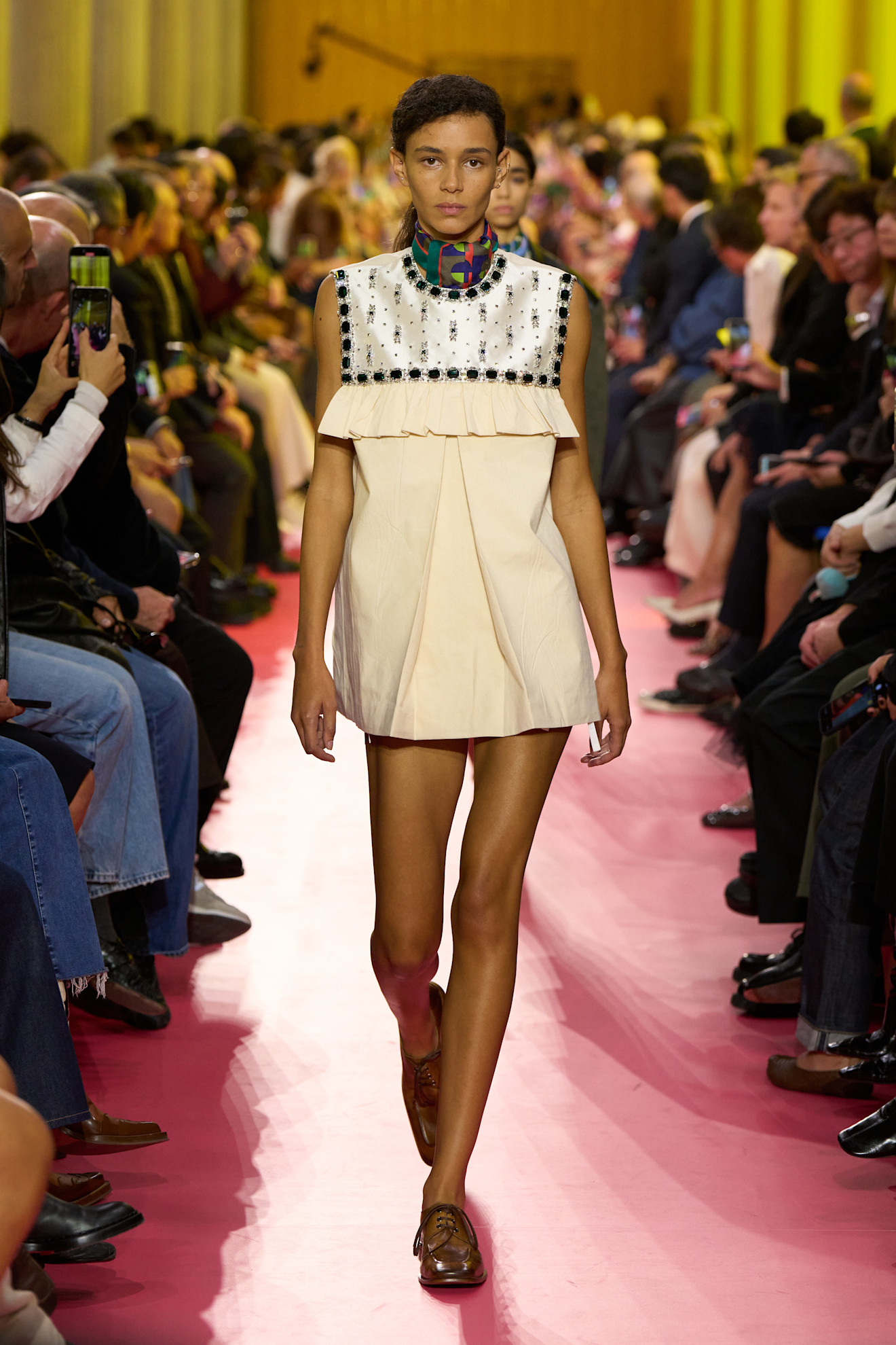 models on the Miu Miu Spring 2026 runway