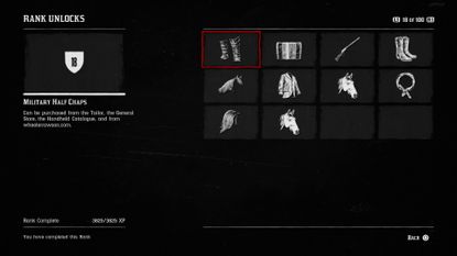 Red Dead Online Rank Unlocks