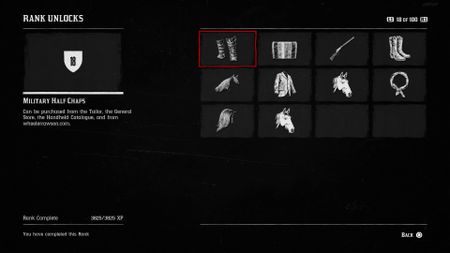 Red Dead Online Rank Unlocks
