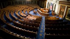 The US House of Representatives chamber pictured empty during a press tour.