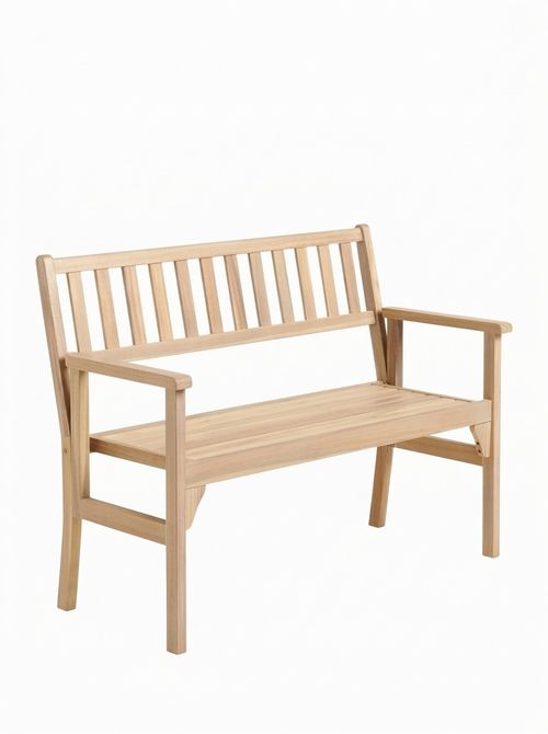 Acacia Wood Foldable 2-Seater Garden Bench