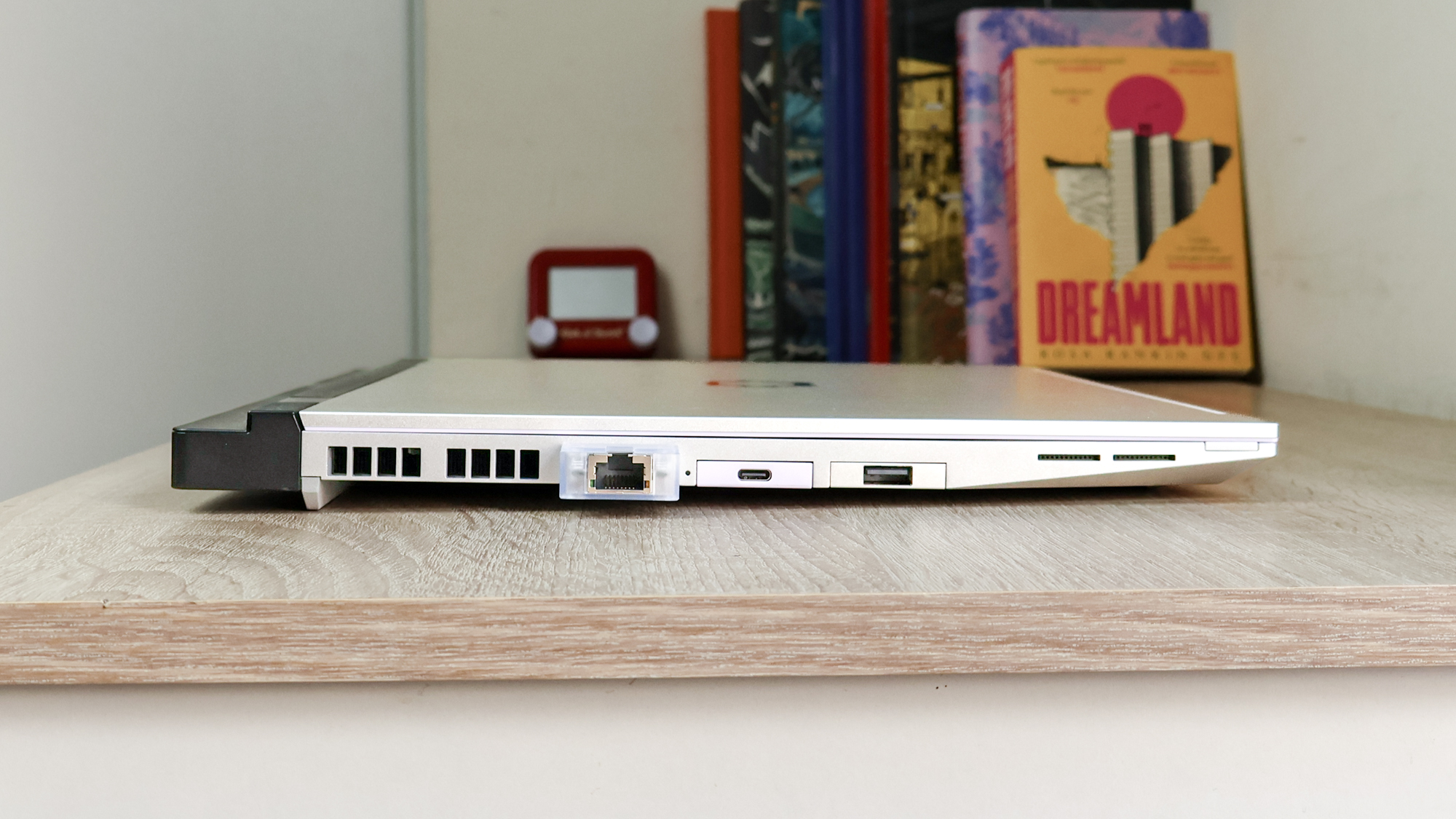 Framework Laptop 16 (2025) review unit on a table