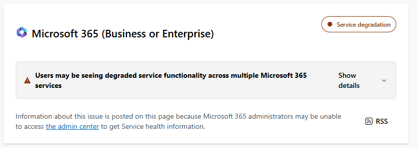Microsoft outage 1-22-26