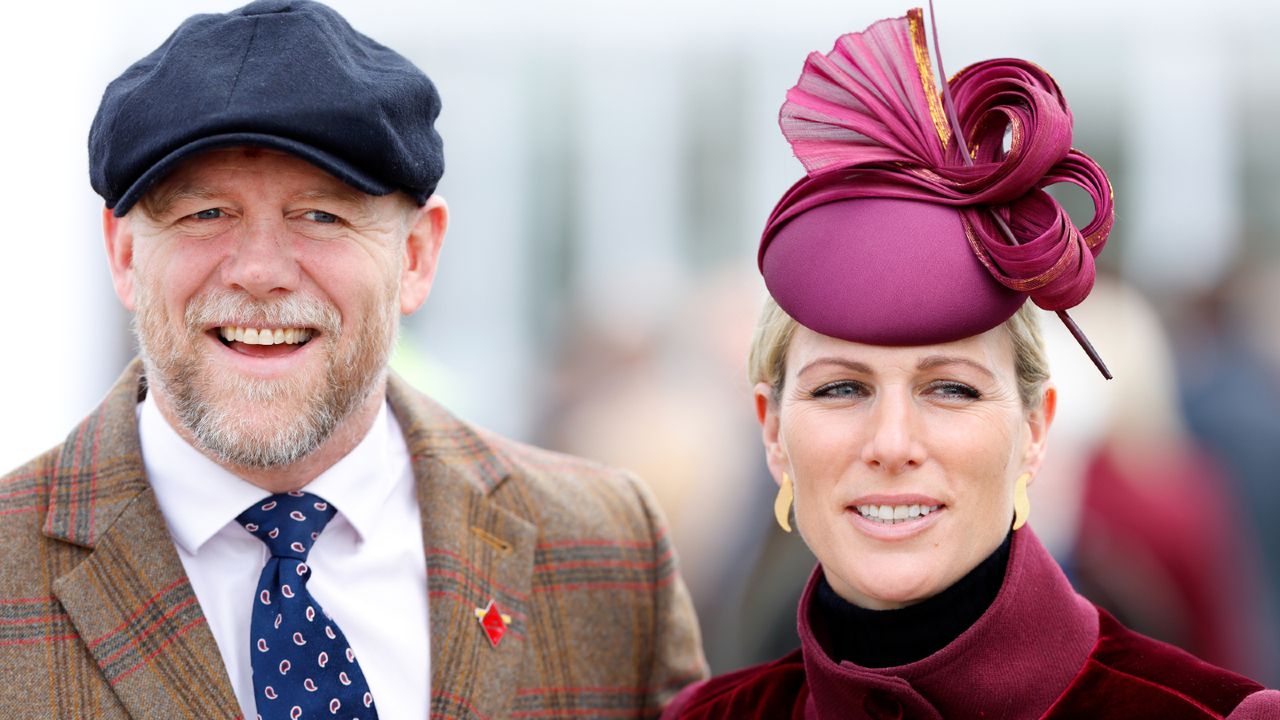 Mike Tindall and Zara Tindall attend day 1 &#039;Champion Day&#039; of the Cheltenham Festival at Cheltenham Racecourse on March 15, 2022 in Cheltenham, England.