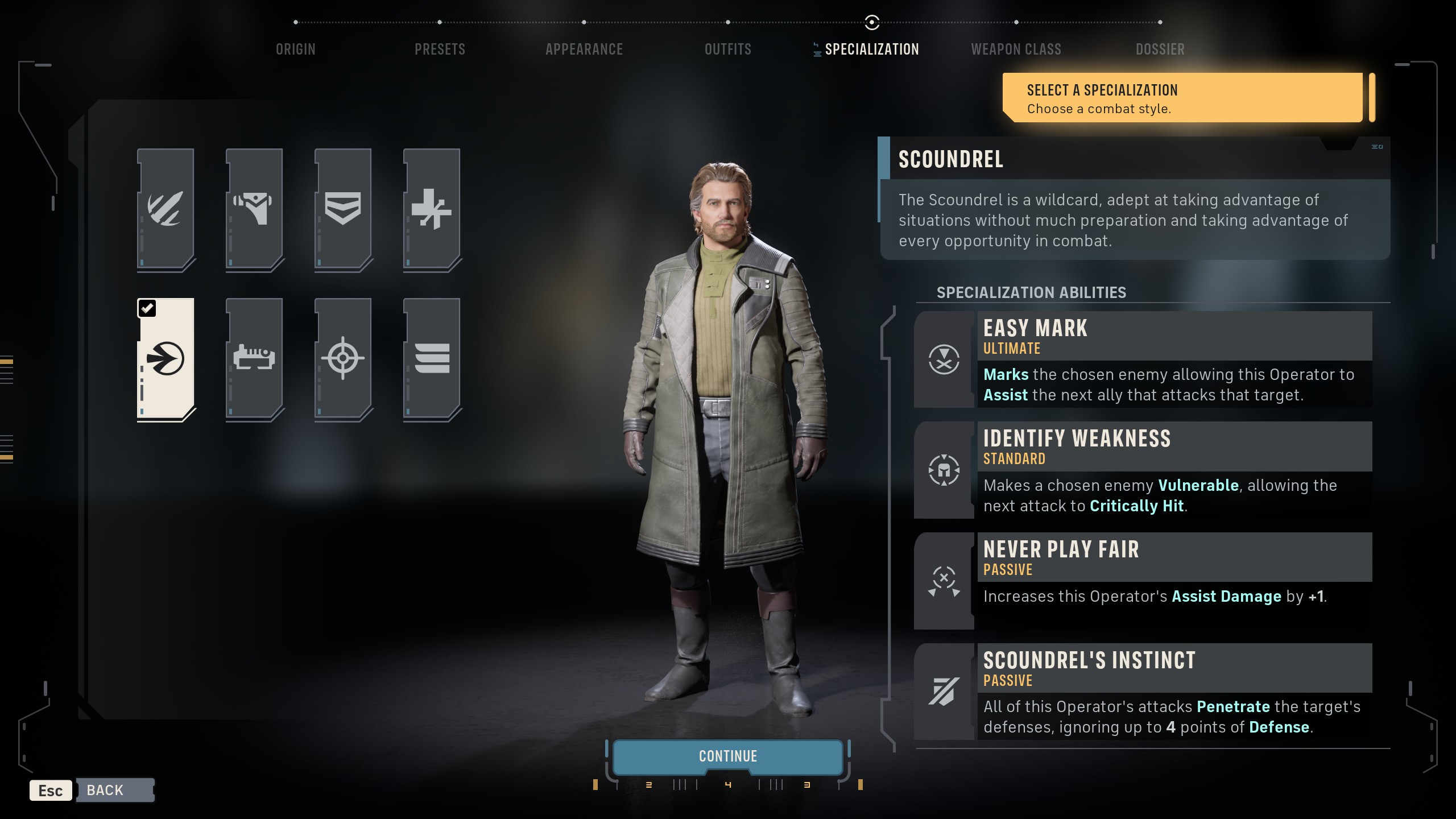 Star Wars Zero Company best class - Scoundrel