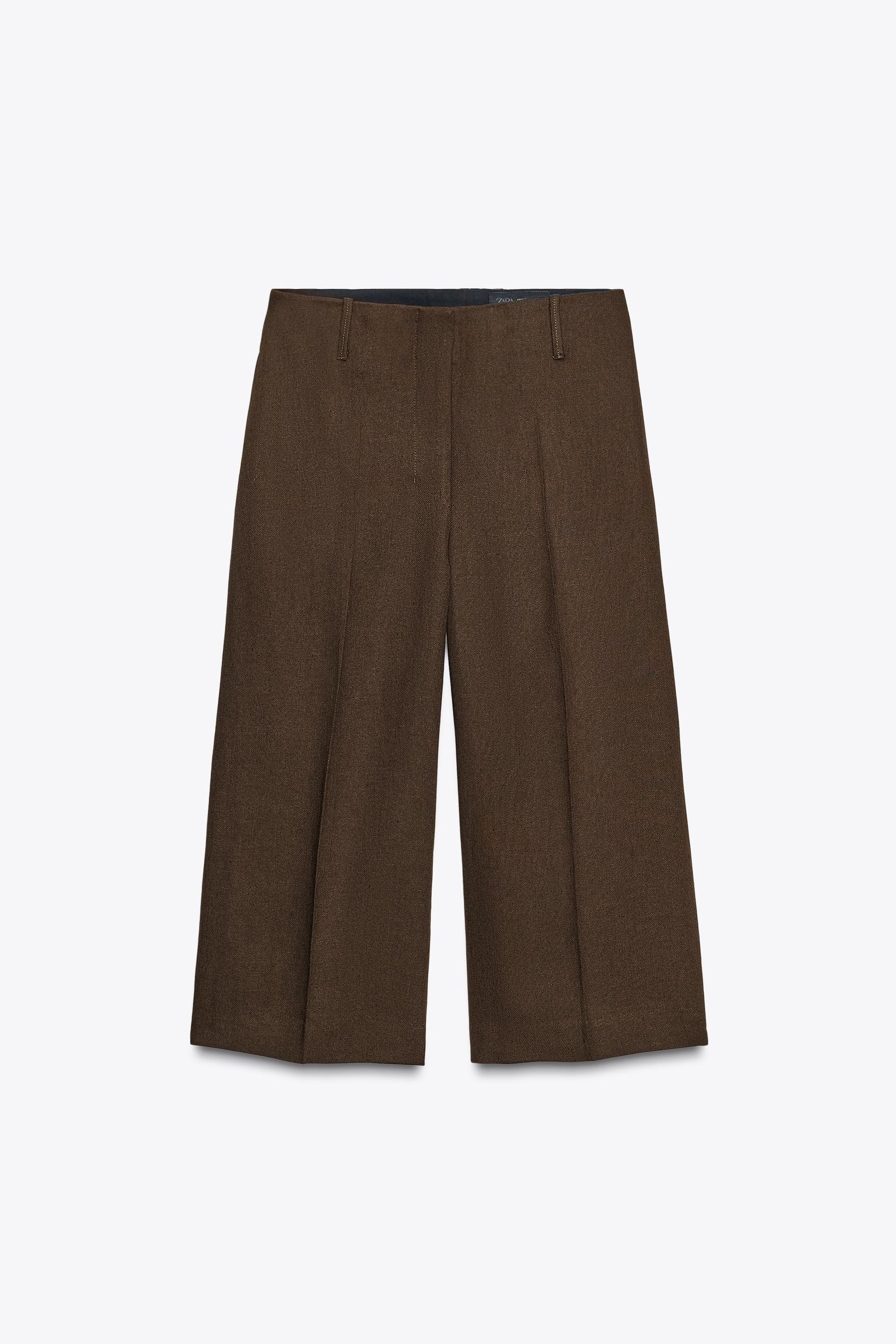 Zw Collection Linen Blend Long Bermuda Shorts