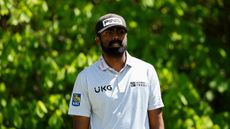 Sahith Theegala looks on during the third round of the 2025 Truist Championship