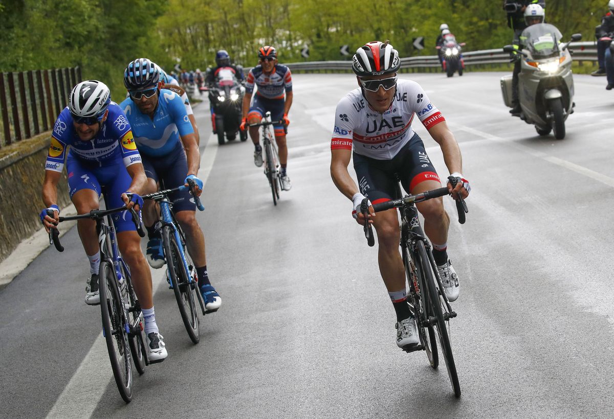 Valerio Conti (UAE Team Emirates) took pink from the break