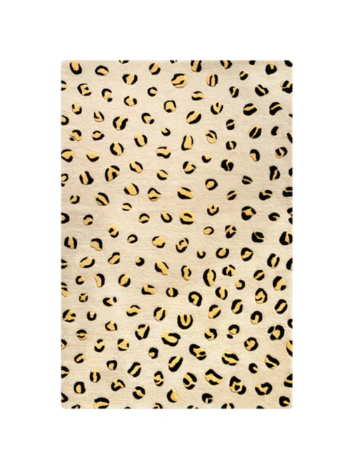 Leopard Rug, 3'11" x 5'11"