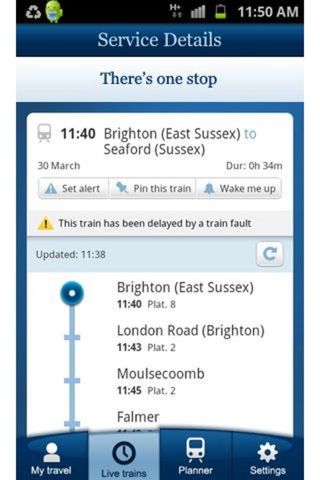 National Rail enquiries Android app