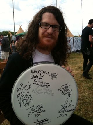 Andy hurley holds his head