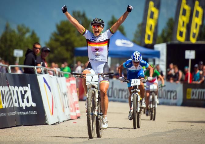 Sabine Spitz (Sabine Spitz Haibike) wins the Andorra World Cup