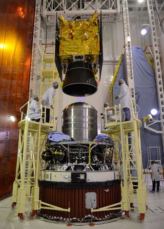 IRNSS-1B Being Integrated With PSLV-C24