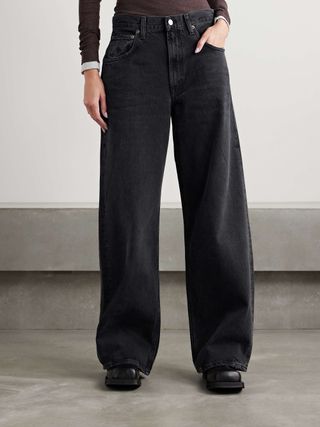 Low Curve Mid-Rise Wide-Leg Jeans