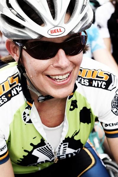 Kendell Dwyer (CRCA/Comedy Central-Sid&rsquo;s Bikes) lines up with the pro women.