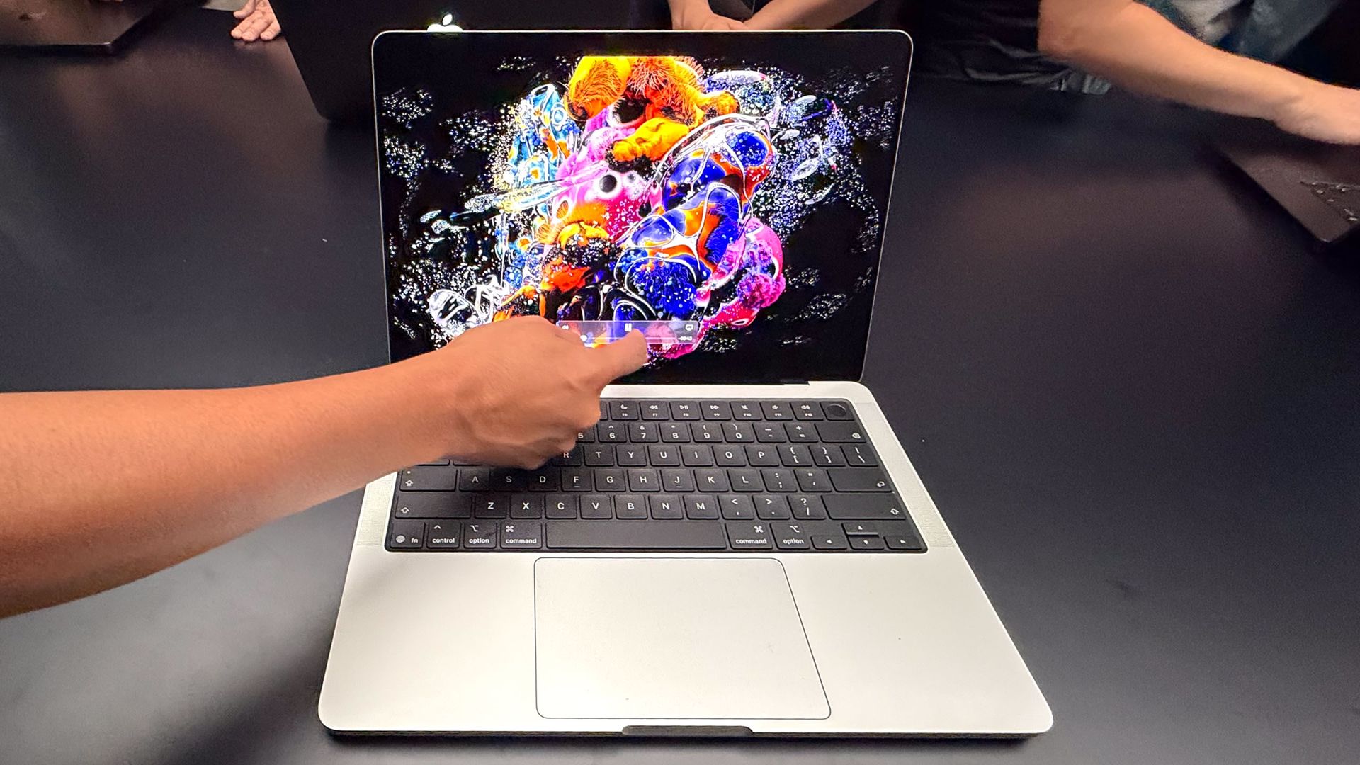 I just went hands on with the touchscreen MacBook Pro OLED — and it's jaw-dropping