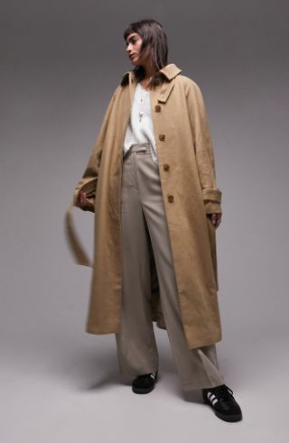 Brushed Trench Coat