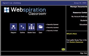 Product: Webspiration Classroom Service