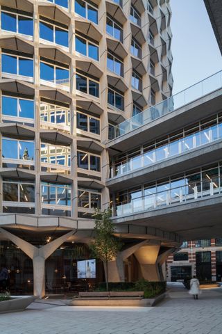 space house brutalist architecture in london exterior of brutalist structure and glazing