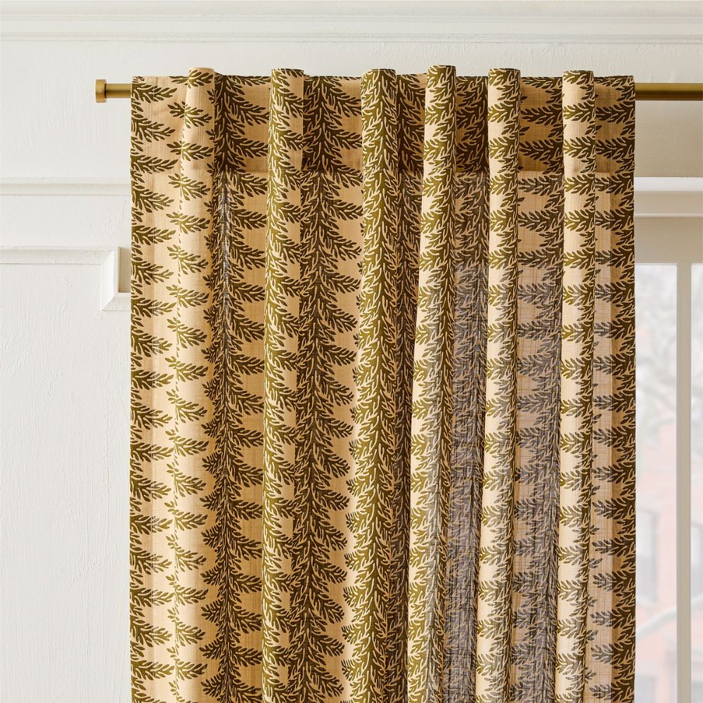 Pierce & Ward Foliage Stripe Curtain