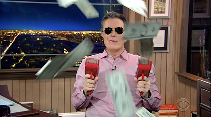 Colbert shows the money