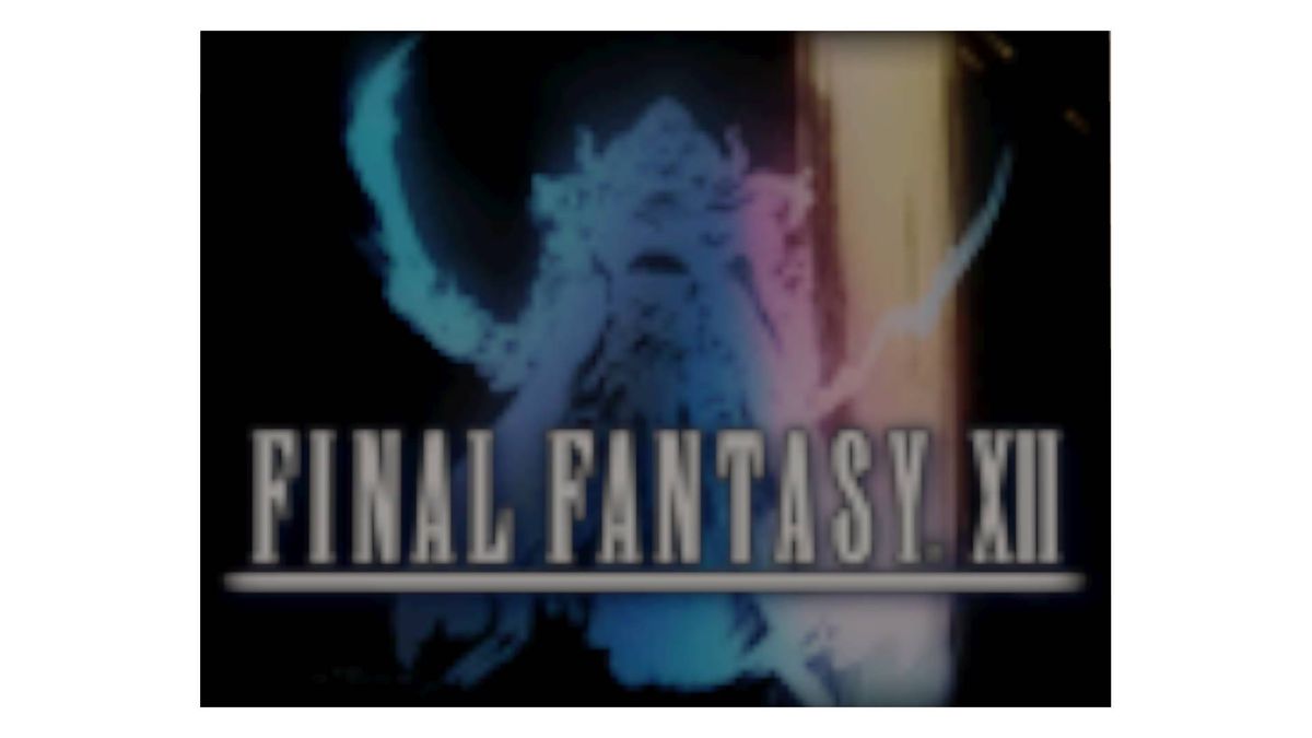 Front of full Final Fantasy XII PS2 memory card model with visible text and Judge cover artwork with black background.