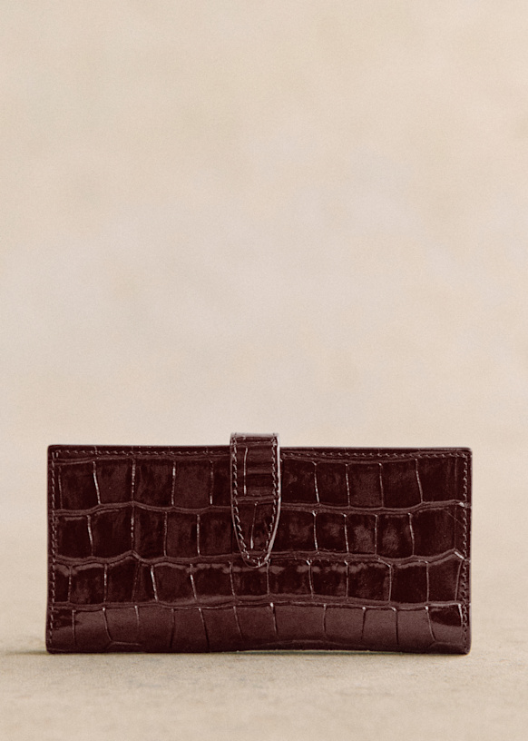 Gino Wallet - Brown Croco - Bovine Leather - Sézane